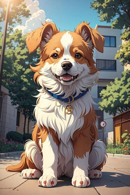 Premium AI Image | Book cover illustration of a cute dog puppy with ...