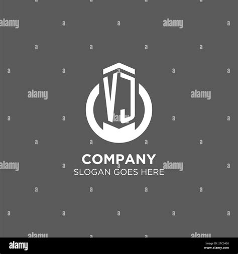 Initial Vj Circle Round Line Logo Abstract Company Logo Design Ideas