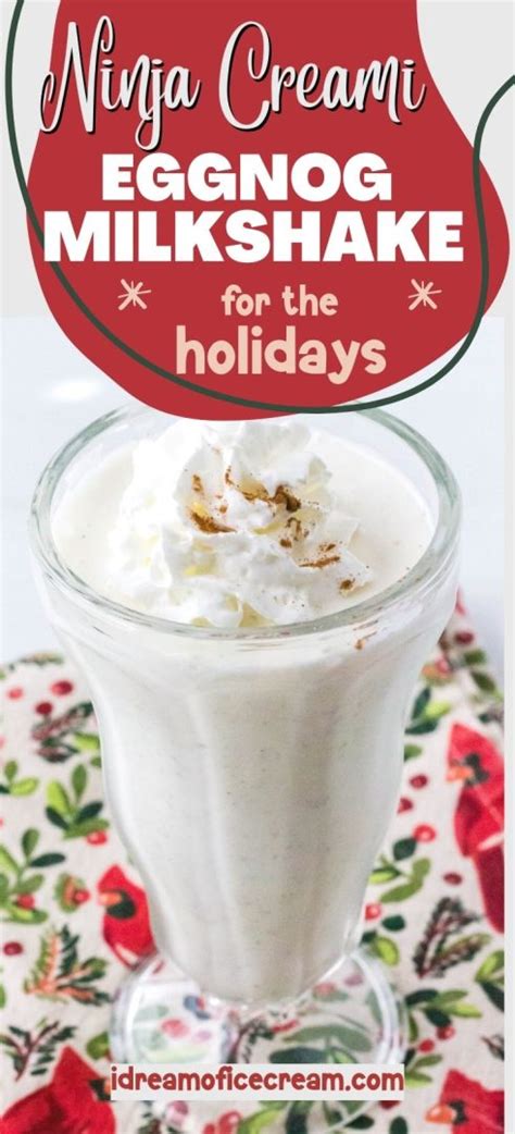 Easy Ninja Creami Eggnog Milkshake I Dream Of Ice Cream