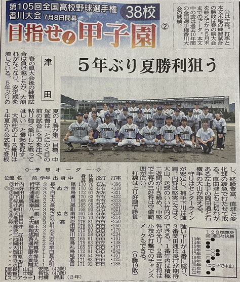 ⚾️高校野球馬鹿⚾️古豪復活‼︎ 高松商 On Twitter 第105回全国高校野球選手権香川大会 目指せ！甲子園 2 津田 高松南 坂出商