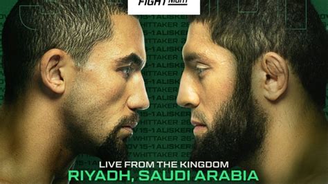 UFC Saudi Arabia: ‘Whittaker vs. Aliskerov’ Live Results and Highlights ...