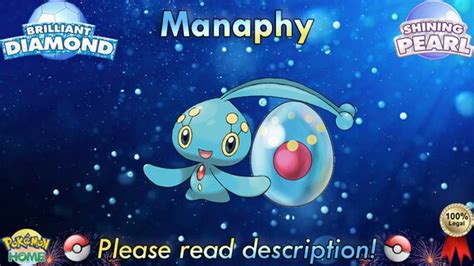 Manaphy Egg EVENT 6IV Pokémon Brilliant Diamond/shining - Etsy