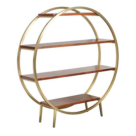 1950s Luxe Round Shelving Unit Gold Interior Decor Interior Decorating