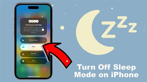 Quickly Turn Your Sleep Focus On Or Off On Iphone Turn Off Sleep Mode Iphonesleep