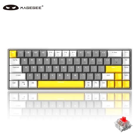 MageGee Mechanical Gaming Keyboard Keys Hot Swappable Compact Blue LED Backlit Gaming
