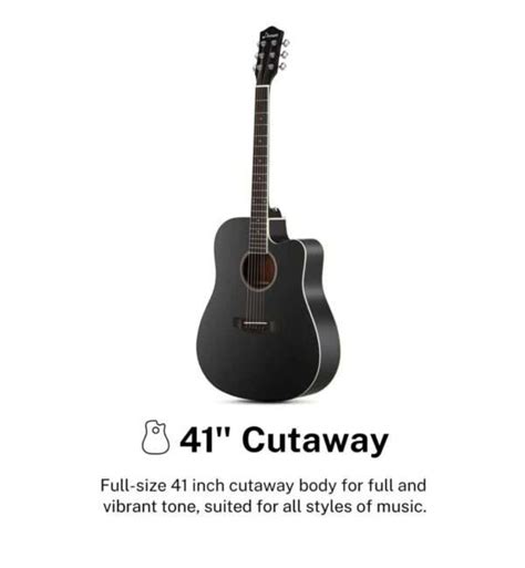 Donner Dag 1cb Akustikgitarre Set Akustik Gitarre 44 Cutaway