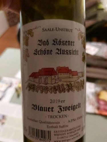 Weingut Schulze Bad K Sener Sch Ne Aussicht Blauer Zweigelt Trocken