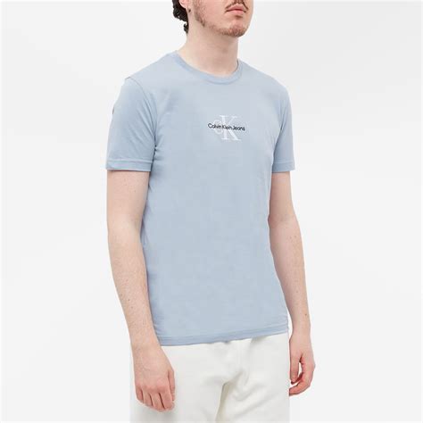 Calvin Klein Monogram Logo T Shirt Sky Blue End Gb