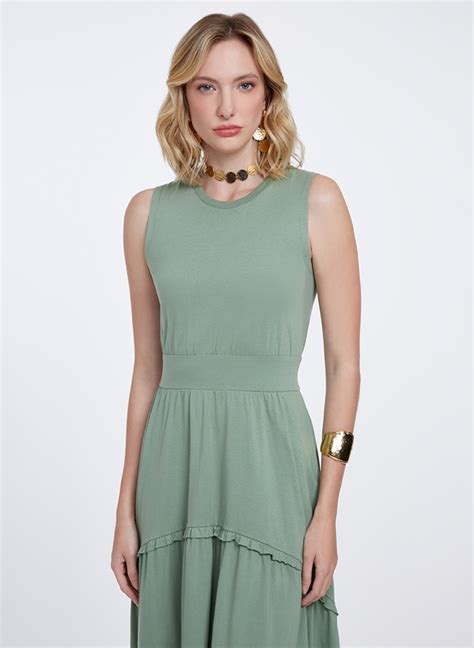 Vestido Bella Verde Midi Bo B Feminino Bo B Loja