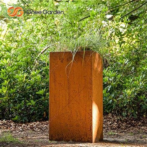 China Weathering Steel Planter Boxes Garden Ornaments Manufacturers