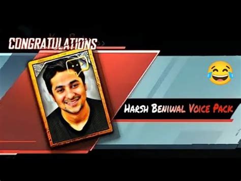 Harsh Beniwal Voice Pack In BGMI Xr AYYUB YouTube