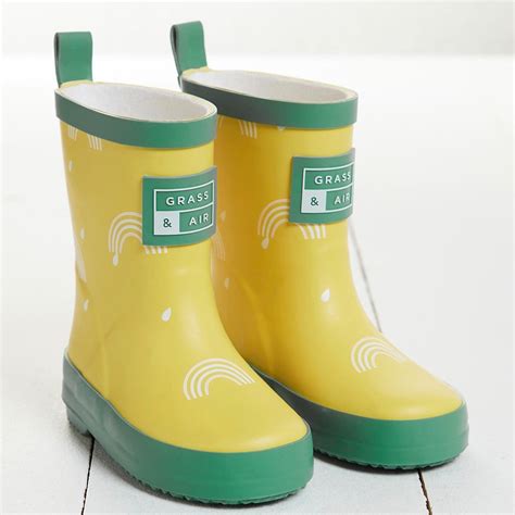 Yellow Rainbow Wellies Mini Chic