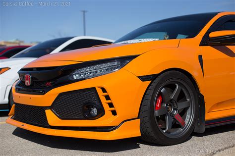 Volk Racing Te Sl Wheels On Orange Civic Type R Benlevy