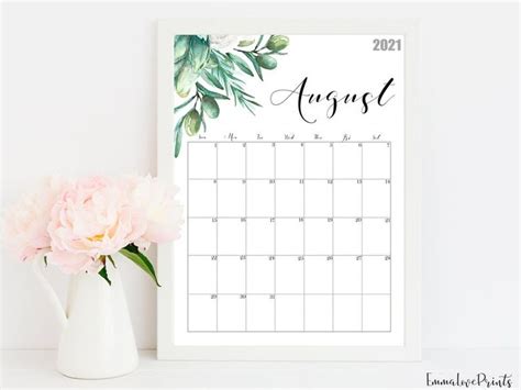 Aesthetic Calendar Template 2021 At Lolamalaysia