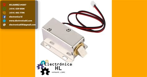 CERRADURA ELECTRICA SELENOIDE 12V 0 8A Electronica HL