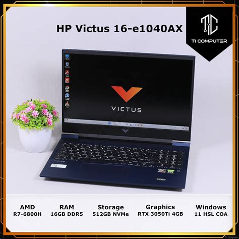 HP Victus Gaming 16-e1040AX Ryzen 7 6800H with Radeon Graphics 16GB ...