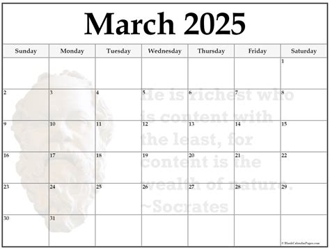 2025 March Calendar Pdf Images And Quotes Lacee Minette