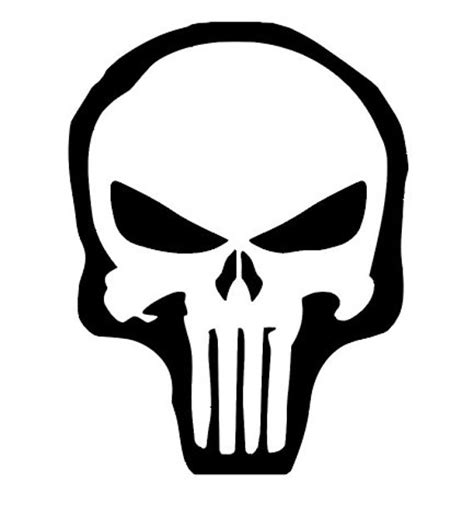 Punisher Outline Etsy