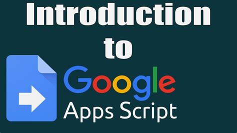 Introduction To Google Apps Script YouTube