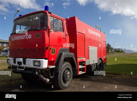 Slokkvistod fire engine, emergency vehicle, rescue firefighter, safety, engine, red fire truck ...