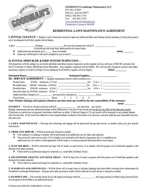 Hoa Landscaping Contract Pdf 2002 2025 Form Fill Out And Sign Printable Pdf Template