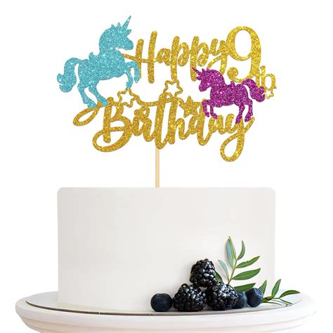 Buy Happy Th Birthday Cake Topper Unicorn Th Birthday Cake Topper