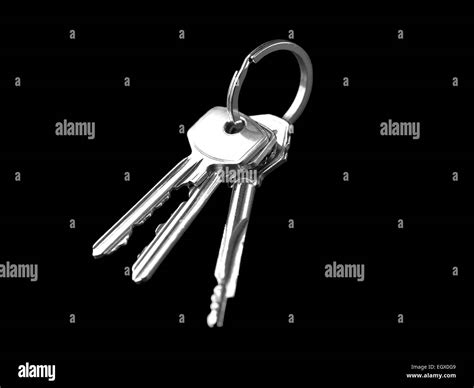 Keys Isolated On Black Background Stock Photo Alamy