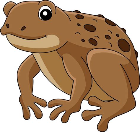 Cane Toad Frog Animal Cartoon Colored Clipart 7528241 Vector Art At