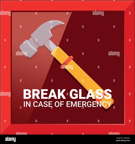 Emergency Hammer Safety Glass Stock Vector Images Alamy