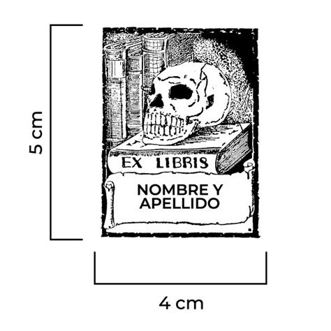 Sello Exlibris Calavera Tienda Online Grabadoringles Es