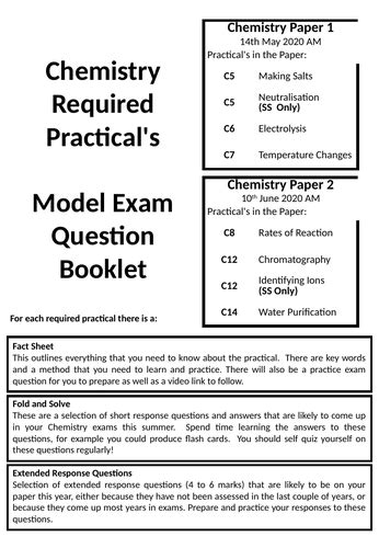 Aqa Gcse Chemistry Required Practicals Teaching Resources