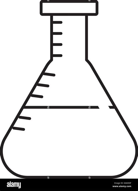 Matraz Erlenmeyer De Línea Para El Diseño De Productos Químicos De