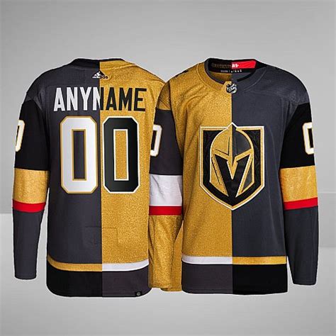 Vegas Golden Knights Custom Split Edition Gold And Gray Primegreen Jersey