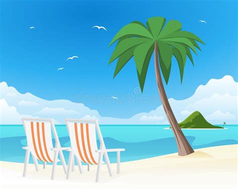 Beach Chairs Stock Vector Illustration Of Drinks Tropical 23365648