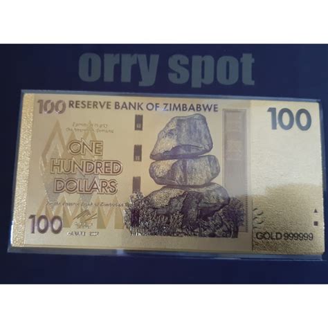 Jual Uang Gold Foil Dolar Zimbabwe Kondisi Mulus Unc Shopee Indonesia