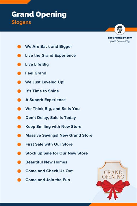 Best Grand Opening Slogans And Taglines Business Slogans Business