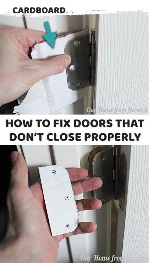 How To Easily Fix Doors That Wont Shut Or That Stick Good To Know Diy Home Repair Repair