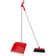 Symple Stuff Long Handled Upright Indoor Plastic Dustpan Floor Brush