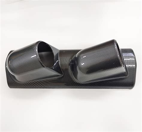 2 52mm Universal Carbon Fiber A Pillar Pod 2 Holes Gauge Holder Pod