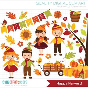 Clipart - Happy Harvest (Autumn / Fall) by MyClipArtStore | TPT