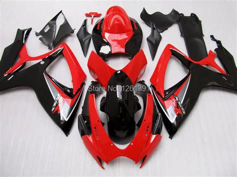 Injection Red Black Full Fairing For SUZUKI GSXR600 750 GSXR600 GSXR750