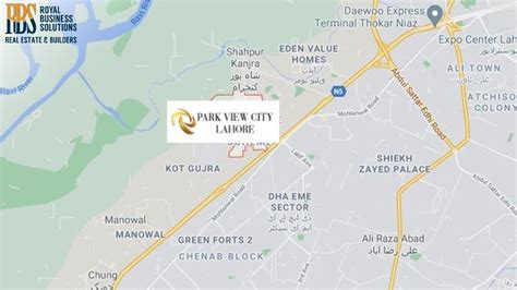 Park View City Lahore |Project Details |Location Map