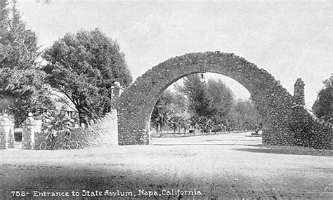 Napa State Hospital, CA, entrance, the facility was founded in 1875 ...