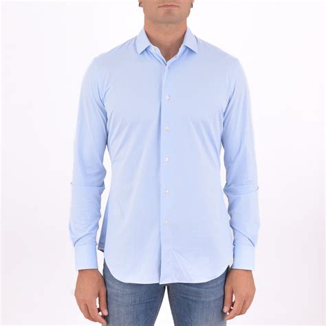 Camicia In Puro Cotone Tailor Uomo Xacus Celeste Xacus Act Ml