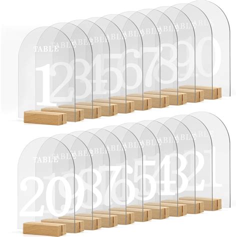 Pcs Acrylic Wedding Table Numbers With Stands Acrylic Arch Table