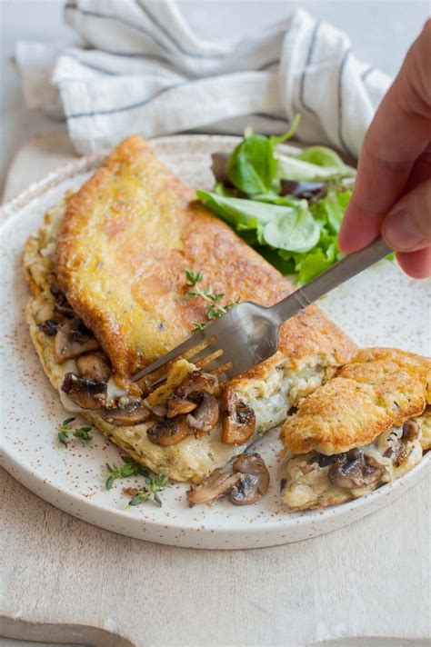 Fluffy Mushroom Omelet Everyday Delicious