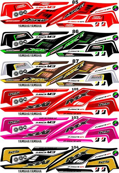 Jual Sticker Striping Variasi Thailand Thailook Mio M3 125 MIO MX 125