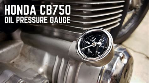 CB750 Oil Pressure Gauge Install Oil Filter Inspection YouTube