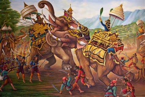 Oil Paint Of Thailand History Stock Image Image Of Learn Thailand