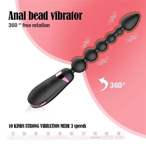 360 Rotating Anal Vibrator Prostate Massager Anal Butt Plug With